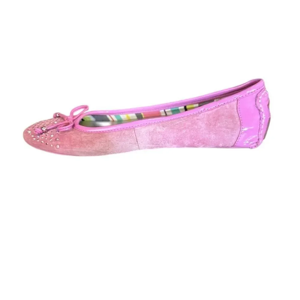 Anne Klein Sport Women's Pink Ballet Flats Size 7.5 Sparkly Bow Casual - Picture 6 of 13